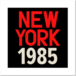 Iconic New York Birth Year Series: Timeless Typography - New York 1985 Posters and Art